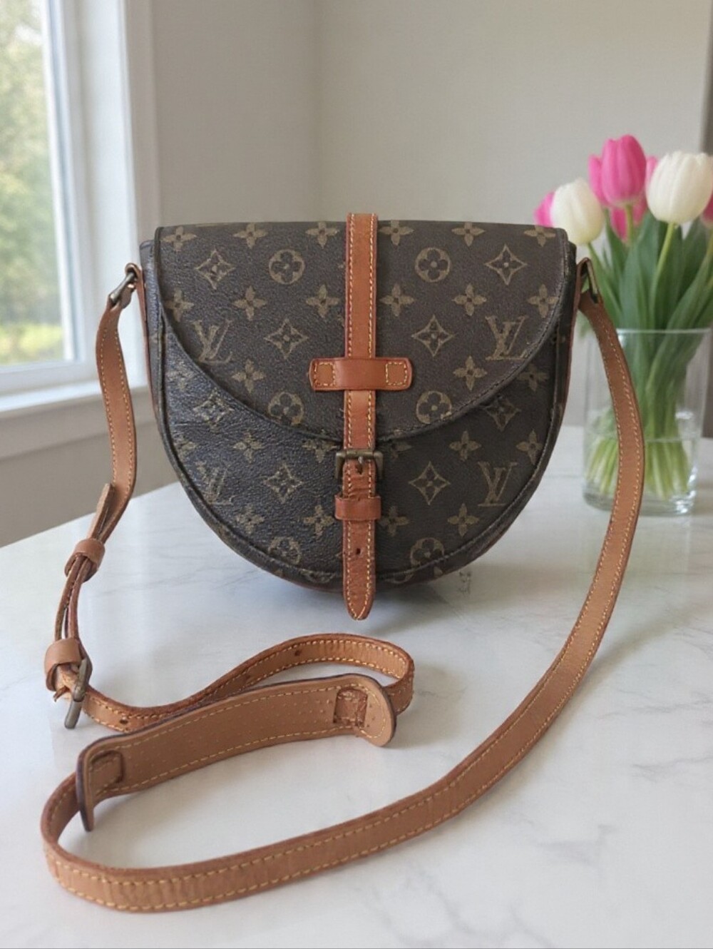 Louis Vuitton Chantilly MM Vintage 1990 Monogram Crossbody Bag💕 - Picture 10 of 15